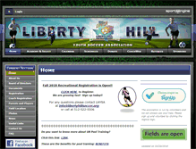 Tablet Screenshot of libertyhillsoccer.org